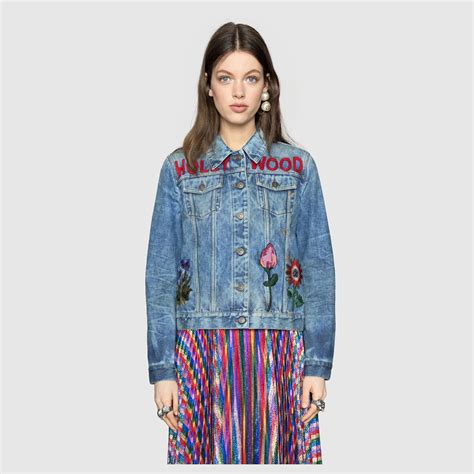 gucci side adjusters denim jacket|Gucci denim jacket women.